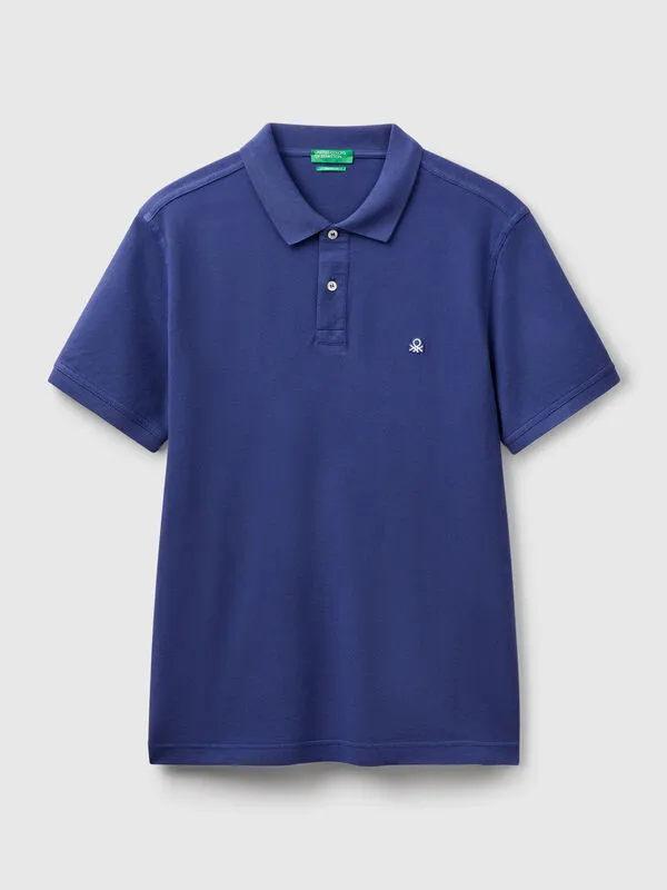 Blue regular fit polo