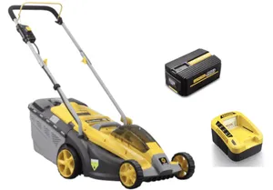 Tosaerba a batteria NEMURA 40V(2x20V) + 2 batterie 4Ah + Caricabatterie Rapido - Taglio 37cm - Mulching + Raccolta