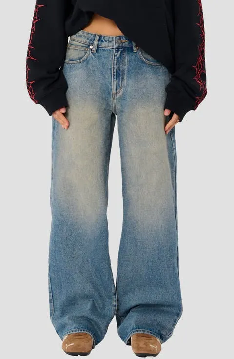ABRAND Relaxed Wide Leg Jeans