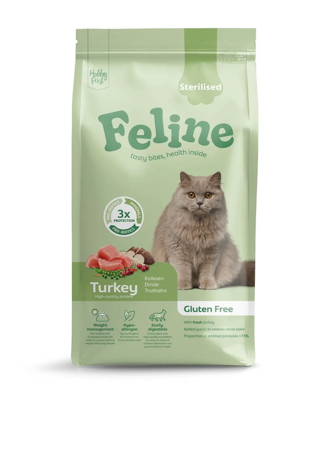Hobbyfirst Feline Sensitive Sterilised - Kattenbrokken - 1.5 kg