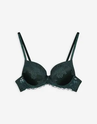 Reggiseno t-shirt - con ferretto - verde scuro