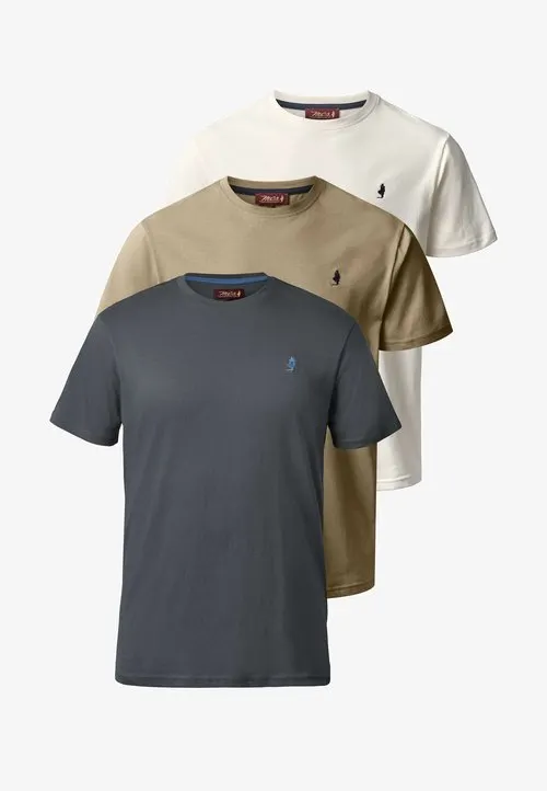 MCOHIO 3-PACK - T-shirts - jetstream chinchilla irongate