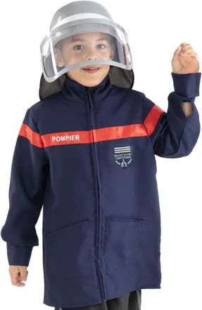 DEGUISEMENT ET ACCESSOIRES POMPIER FRANCAIS - TAILLE 5-8 ANS