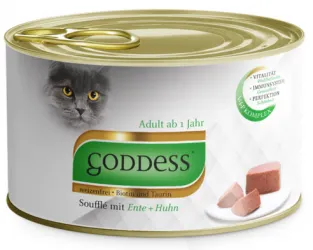 GODDESS Soufflé mit Huhn, Ente für Katzen 12 x 85 g