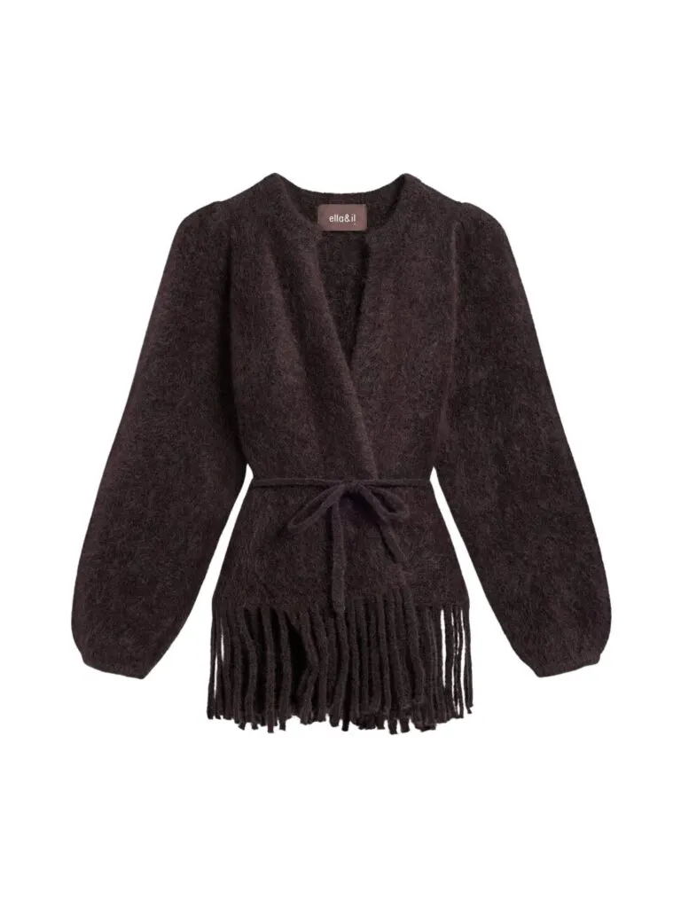 Fidele Chunky Cardigan - Mørkebrun