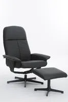 Relaxsessel mit Hocker HWP58-SCH schwarz