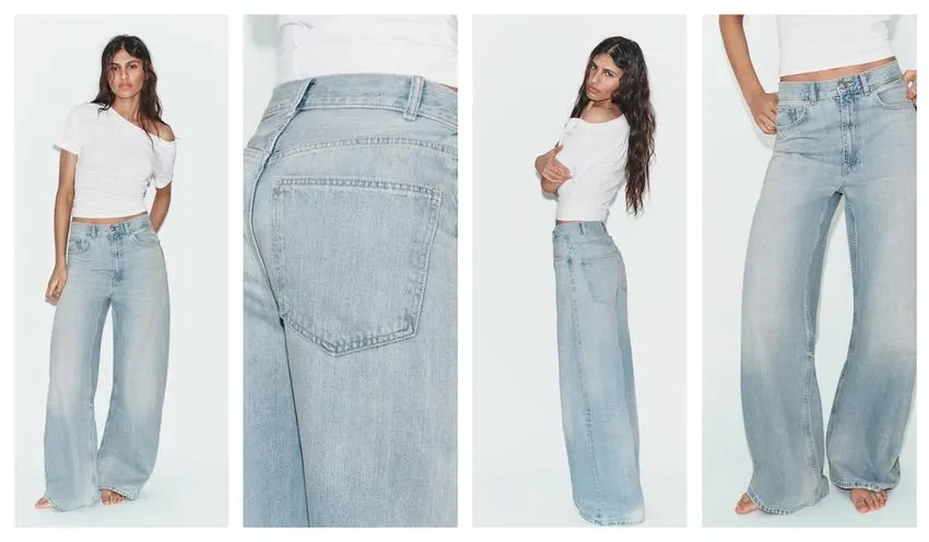 TRF EXTRA WIDE-LEG HIGH-WAIST JEANS