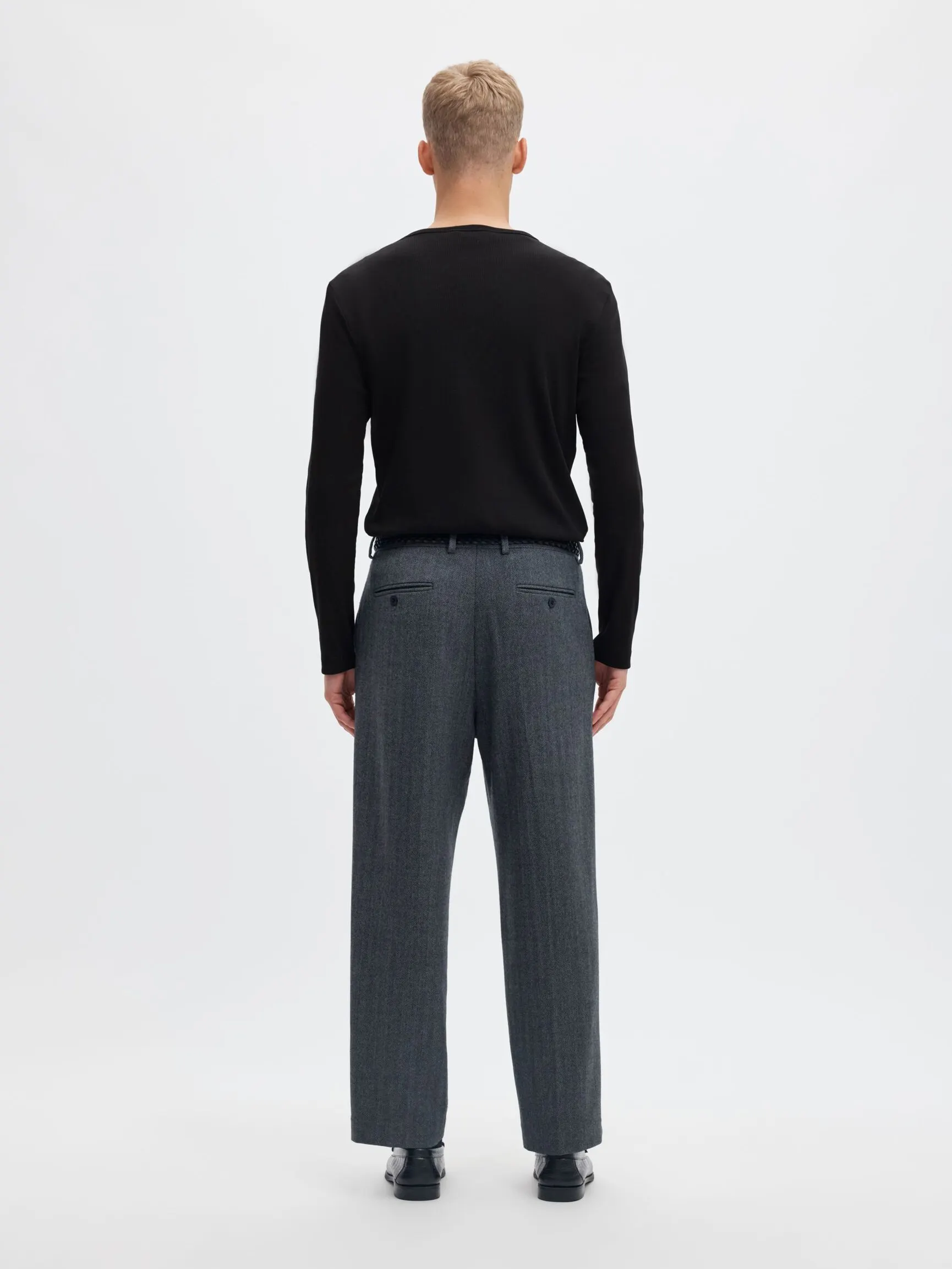 RIBBET LANGERMET HENLEY SKJORTE