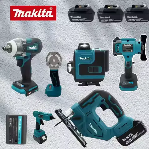 Makita For Makita Battery Brushless Electric Impact Hammer Drill Angle Grinder Electric Circular Saw Combo Kits Power Tool