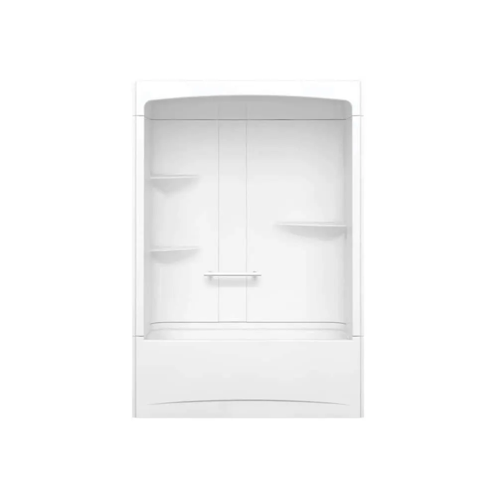 MAAX Camelia 60L x 32W x 88H in. 2-in-1 Tub Shower Kit - Shower Stall with Right Drain Bathtub and Bathtub Wall Surround (No Door)