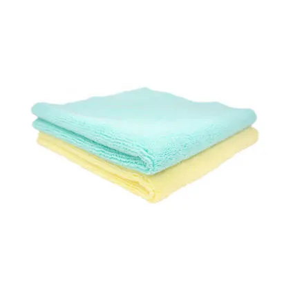 Purestar Two Face Buffing Towels (Yellow/Mint) 2 pack