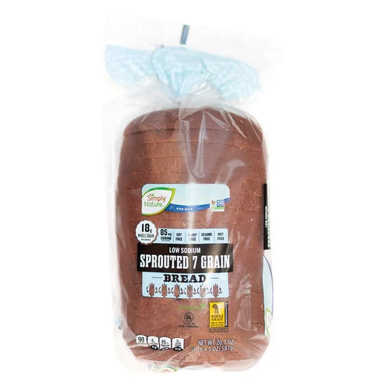 Simply Nature Low Sodium Sprouted 7 Grain Bread