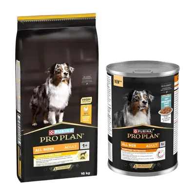 Croquettes PURINA PRO PLAN 16 kg + boîtes 12 x 400 g offertes !
