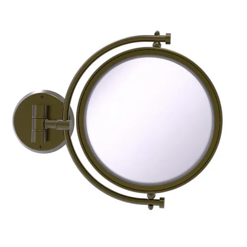Allied Brass 8" Wall Mounted Magnifying Makeup Mirror with Smooth Accents