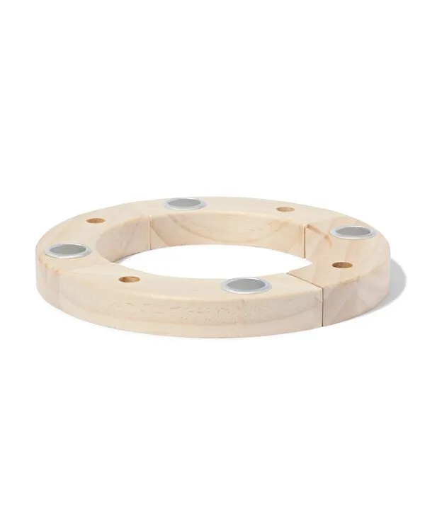 houten jaarring kandelaar