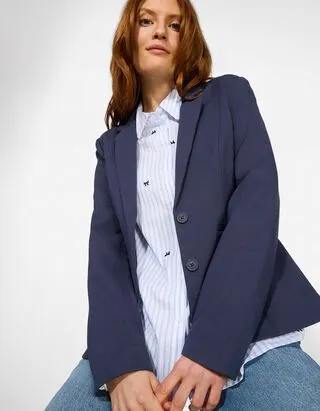 Blazer - Regular Fit - Blu scuro