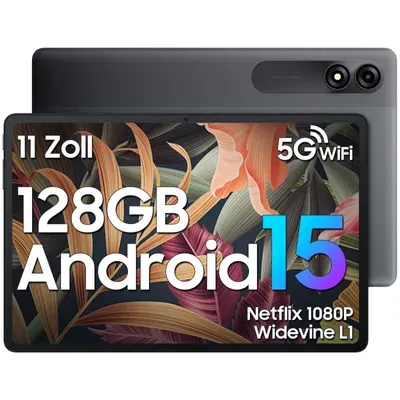 Blackview Tab90 WiFi, 11 Zoll Tablet, Android 15, 12GB( 4+8)RAM+128GB/2TB TF, Octa-core T606, 8200mAh, 5G WiFi, Dual-Kamera 13 MP + 8 MP