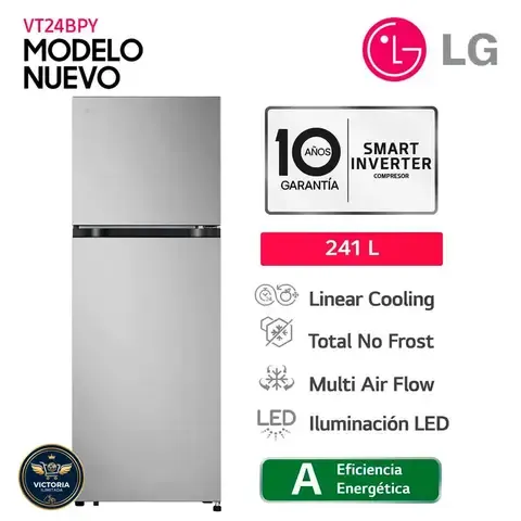 Refrigeradora LG VT24BPY 241L Plateado