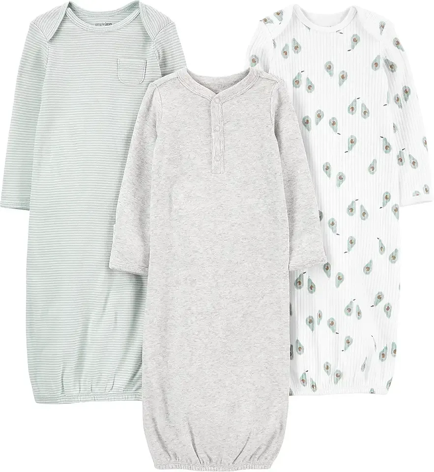 Baby 3-pack Neutral Cotton Sleeper Gown