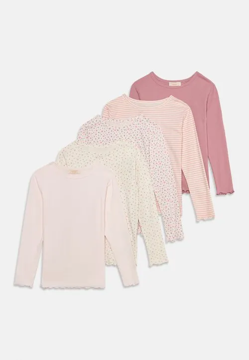 5 PACK - Topper langermet - off-white/berry/light pink