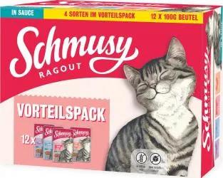 Schmusy Ragout Vorteilspack in Sauce für Katzen 12 x 100 g