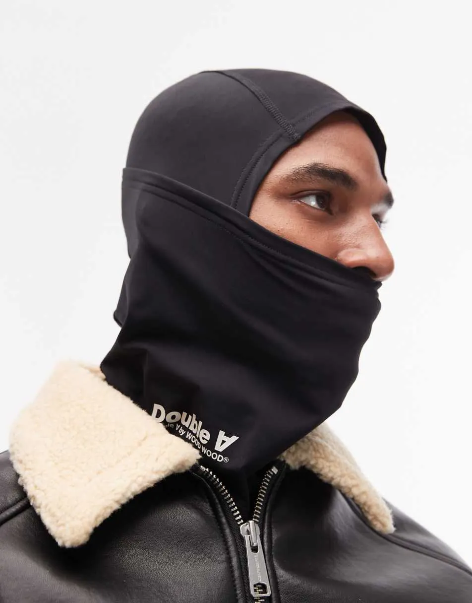 Double A By Wood Wood Anderson balaclava in black