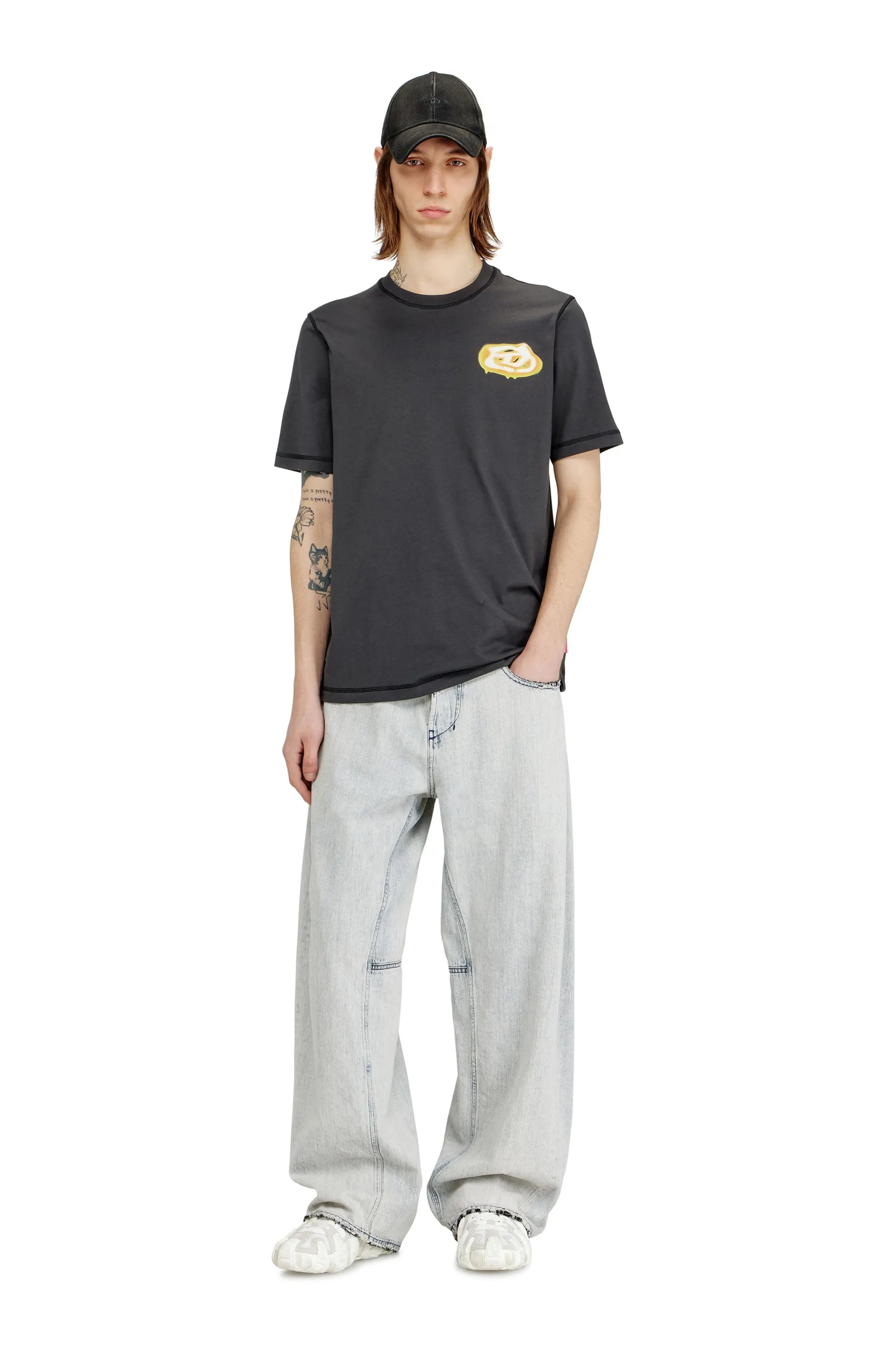 T-shirt with Oval D logo print