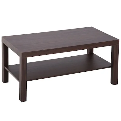 Minimal Coffee Table Cocktail Side Table Storage Shelf Living Room