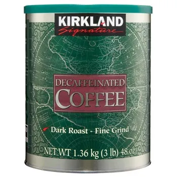 Kirkland Signature Decaffeinated Coffee, Dark Roast, 3 lbs