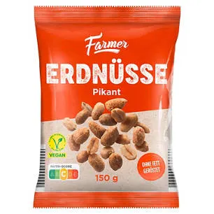 Erdnüsse trockengeröstet 150 g, Pikant
