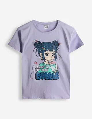 T-shirt - Stampa frontale - Rosa chiaro