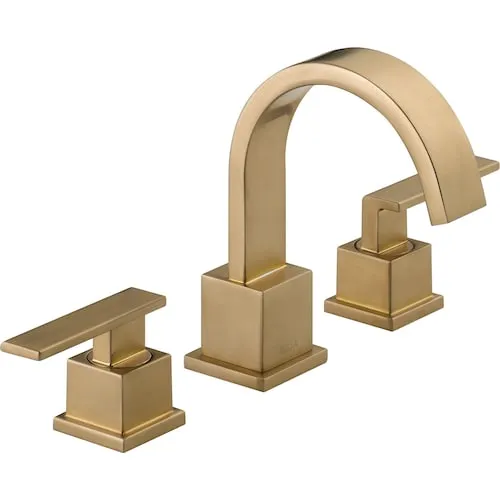 Vero Widespread (8-inch) 2-Handle High Arc Bathroom Faucet in Gold with Lever Handles