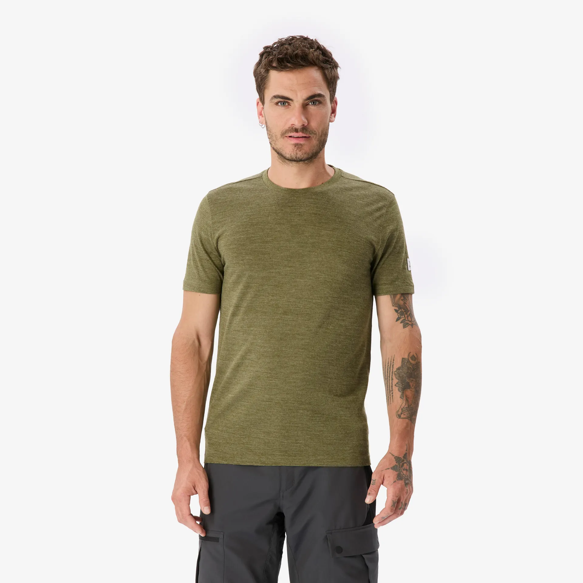 SIMOND Pánské tričko na treking s krátkým rukávem z vlny merino Merino Fresh
