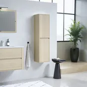 Colonne de salle de bain effet bois clair structuré FRAME