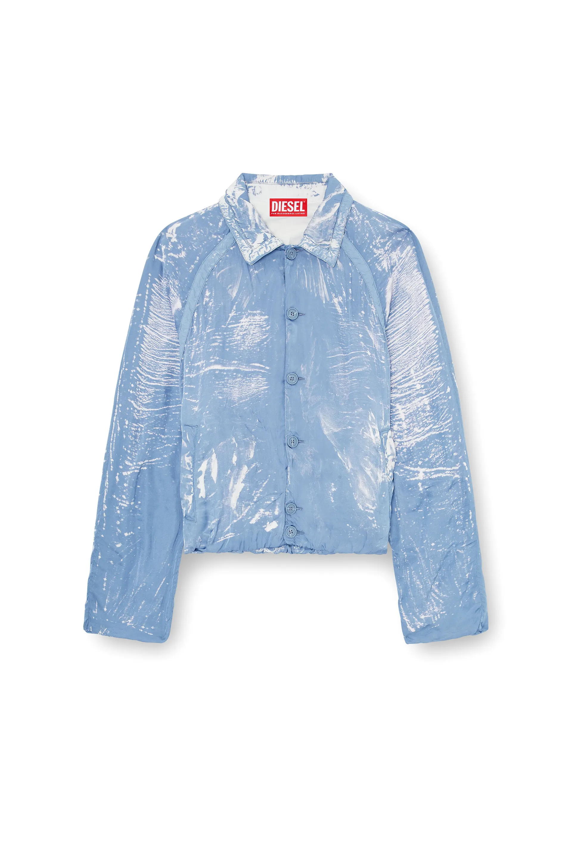 Shirt-collar jacket with X-ray effect