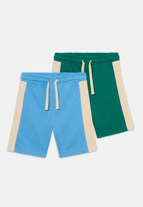 2 PACK KIDS SPORTS SHORTS - Shorts - blue/green/offwhite