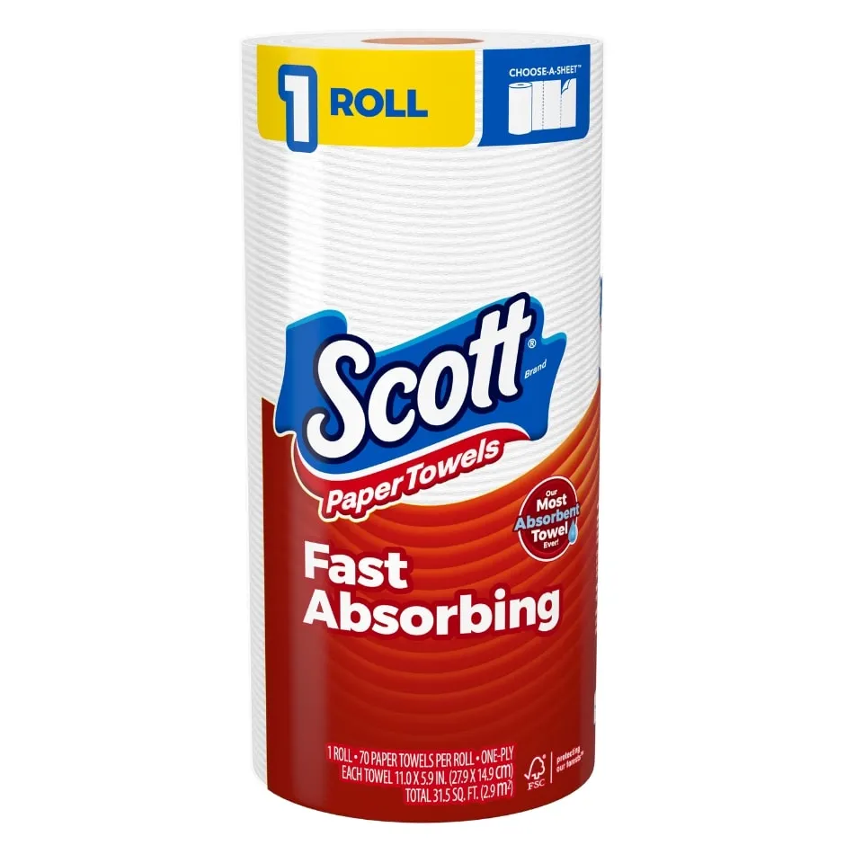 Scott Paper Towels, Choose-A-Sheet, 1 Roll (70 Sheets Per Roll)