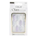 Uñas Postizas Glam Couture Ovalado Lavender & Blue CALA 24 Piezas