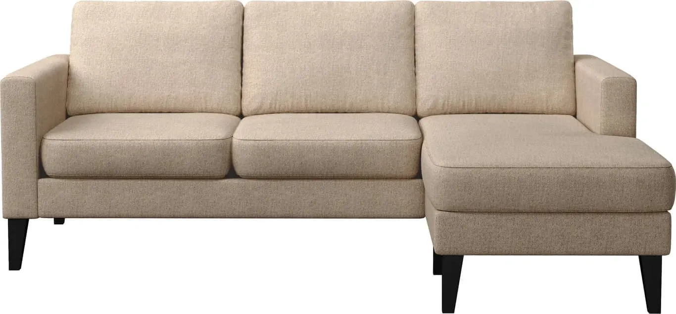 Diana 3-seter sofa m/sjeselong vendbar, stoff Nordic 4 Dune