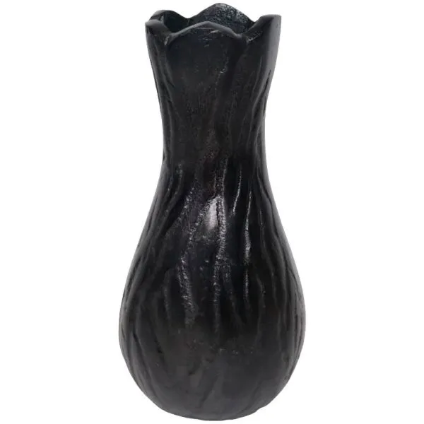 Vaas Duino 9x8x18 cm zwart rond