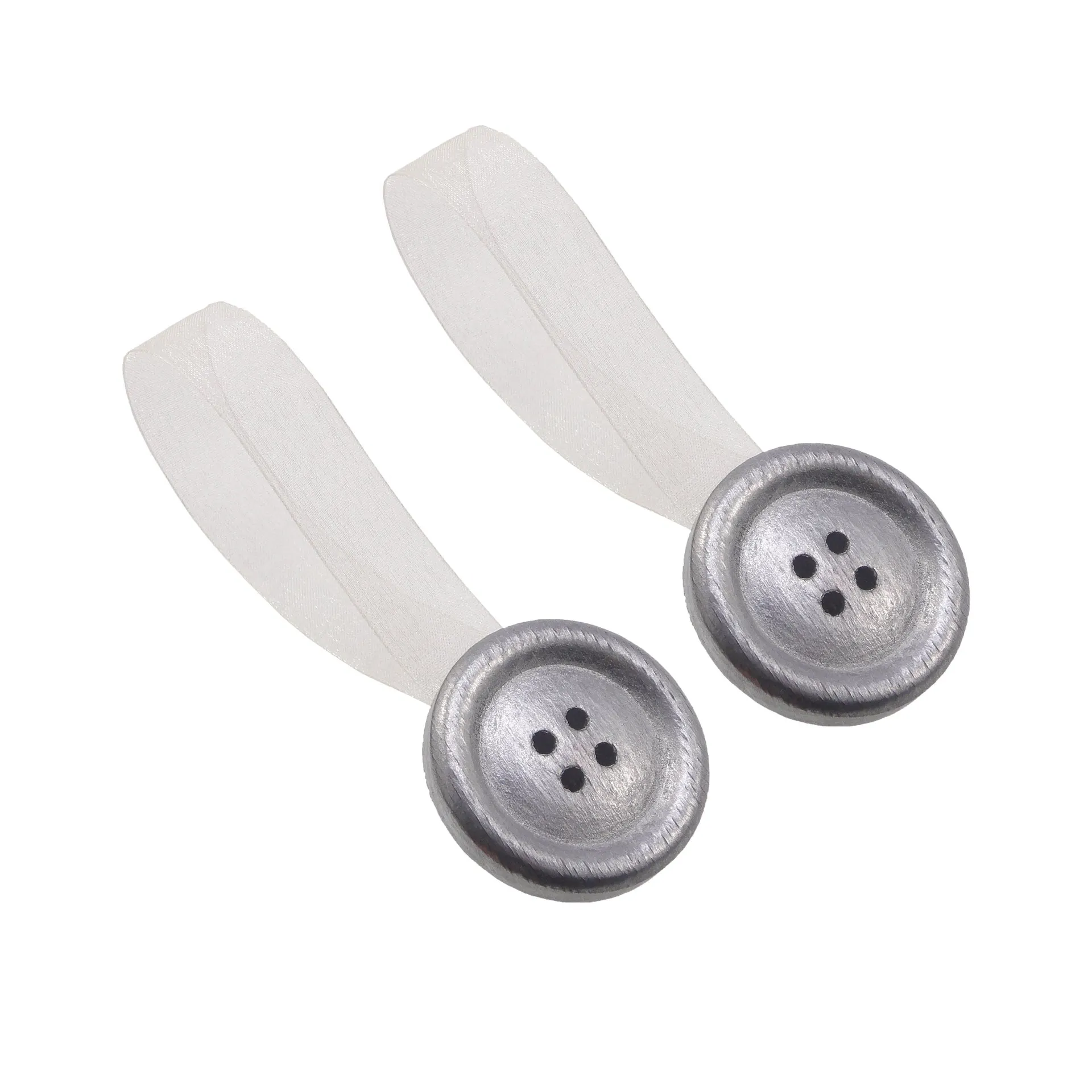 Calamita Ferma tenda in legno Bottone Argento