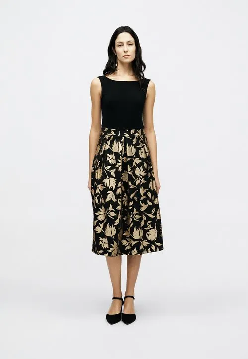 Kjole - black/champagne