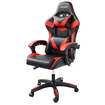 Sedia Gaming DLX818 Red Reclinabile con Supporto Lombare e Poggiatesta