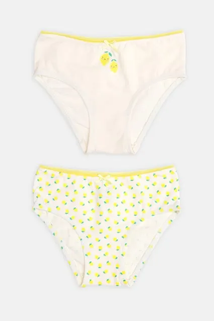 Kids 2-pack slips bio katoen met limoenen - inSua