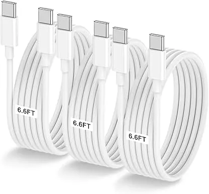 3-Pack 6.6FT 60W USB C to USB C Cable, Type C to Type…