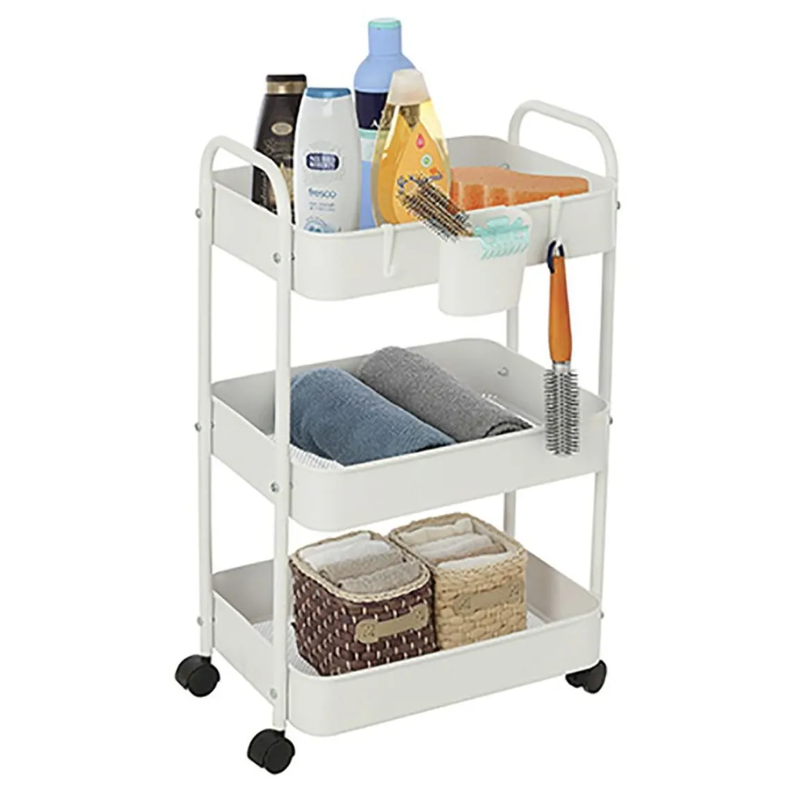 Carrello space in metallo 3 ripiani