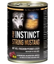 PURE INSTINCT STRONG MUSTANG mit Pferd für Hunde 6 x 400 g