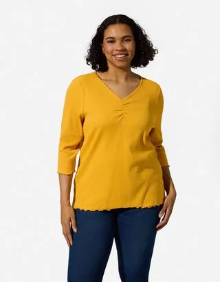 Maglia a manica lunga - Maniche a tre quarti - giallo