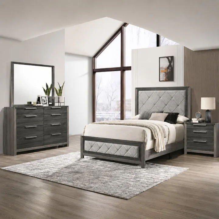 Cashmere Queen Size (4-Piece) Bedroom Set by Acme Furniture - Gray