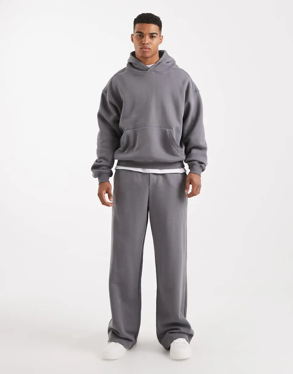Cotton On box fit hoodie in slate stone co-ord